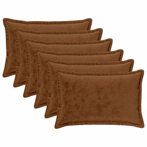 vidaXL Cushion Cover 6 pcs HOUTEN Light Brown 50 x 80 cm Flannel