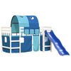 vidaXL Kids' Loft Bed with Tunnel without Mattress Blue 90x190 cm Single