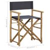vidaXL Folding Director's Chairs 2 pcs Dark Grey Bamboo and Fabric