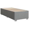 vidaXL Box Spring Bed with Mattress Light Grey 100x200 cm Fabric