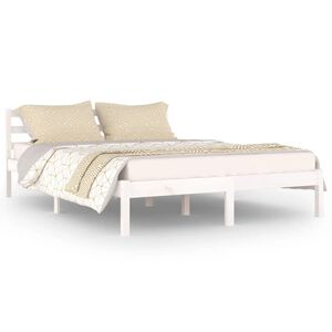 vidaXL Bed Frame without Mattress Solid Wood Pine 140x200cm White