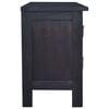 vidaXL TV Cabinet Light Black Coffee 100x30x45 cm Solid Mahogany Wood