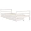 vidaXL Kids Bed Frame with Drawers White 80x200 cm Solid Wood Pine