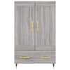 vidaXL Highboard Grey Sonoma 69.5x31x115 cm Engineered Wood