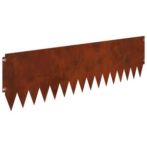 vidaXL Lawn Edging 10 pcs 103 x 30 cm Steel Rusty
