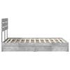 vidaXL Storage Bed Concrete Grey 135 x 190 cm Engineered Wood