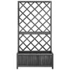 vidaXL Garden Trellis Planter Black 70x30x135 cm Solid Firwood
