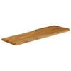 vidaXL Table Top 110x40x2.5 cm Live Edge Solid Wood Mango
