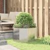vidaXL Planter Silver 90 x 90 x 50 cm Galvanised Steel