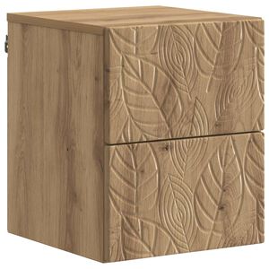 vidaXL Wall-Mounted Bedside Cabinet Artisan Oak 34.5 x 33 x 40 cm