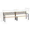 vidaXL Twin Garden Bench 238 cm Chinese Fir Wood