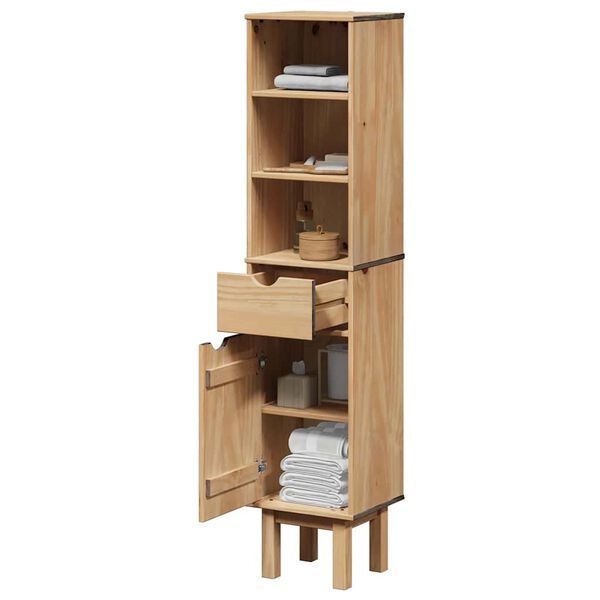 vidaXL Bathroom Cabinet OTTA 35x30x159 cm Solid Wood Pine