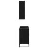 vidaXL Bathroom Furniture Set 2 pcs Black Oak Engineered Wood
