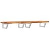 vidaXL Basin Shelf Wall Mounted Steel and Solid Wood Acacia