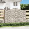 vidaXL Arched Gabion Baskets 6 pcs 300x50x200/220 cm Galvanised Iron