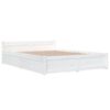 vidaXL Bed Frame without Mattress with Drawers White 120x200 cm
