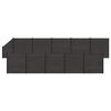 vidaXL Fence Panel 11 pcs WPC and Aluminium Black