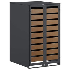 vidaXL Wheelie Bin Storage with Gas Lift-up Lid for 240L Bin Steel