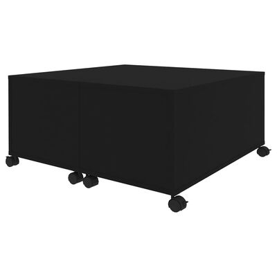 vidaXL Coffee Table Black 75x75x38 cm Engineered Wood