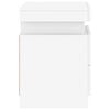 vidaXL Bedside Cabinet with LED Lights White 35x39x55 cm