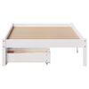 vidaXL Bed Frame without Mattress White 90x190 cm Single Solid Wood Pine