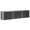 vidaXL Raised Bed | Anthracite | Galvanised steel | 240x40x45 cm | Durable