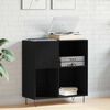 vidaXL Record Cabinet Black Oak 85 x 38 x 89 cm Engineered Wood