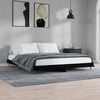 vidaXL Bed Frame without Mattress Black 180x200 cm Super King Engineered Wood