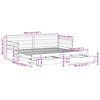 vidaXL Daybed with Trundle and Drawers without Mattress 90x190 cm Single