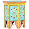 vidaXL Hand-painted Side Table Multicolour 38x33x42 cm Solid Mango Wood