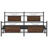 vidaXL Metal Bed Frame without Mattress Brown Oak 183x213 cm