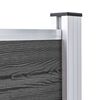 vidaXL Fence Panel Set WPC 353x105 cm Black