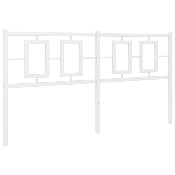 vidaXL Metal Replace Headboard White 150 cm