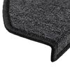 vidaXL Stair Mats 15 pcs 65x24x4 cm Anthracite Half Round Large