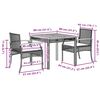 vidaXL 5 Piece Garden Dining Set with Cushions Beige Poly Rattan
