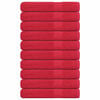 vidaXL Towels "FROGN" 10 pcs Red 100x200 cm 360 gsm