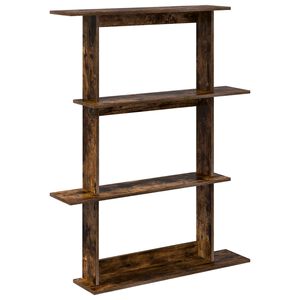 vidaXL Wall Shelf Smoked Oak 100 x 20 x 126 cm Engineered Wood