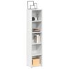 vidaXL CD Cabinets 2 pcs High Gloss White 21x16x93.5 cm Engineered Wood
