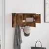 vidaXL Wall-Mounted Coat Rack with Shelf Smoked Oak 50 x 20 x 30 cm