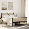 vidaXL Bed Frame without Mattress Sonoma Oak 120x190 cm Small Double Engineered Wood