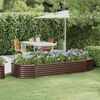 vidaXL Garden Raised Bed Galvanised Steel 249x100x36 cm Brown