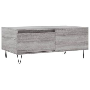 vidaXL Coffee Table Grey Sonoma 90x50x36.5 cm Engineered Wood