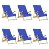 vidaXL Beach Towels 6 pcs Royal Blue 60x135 cm Fabric 400 GSM