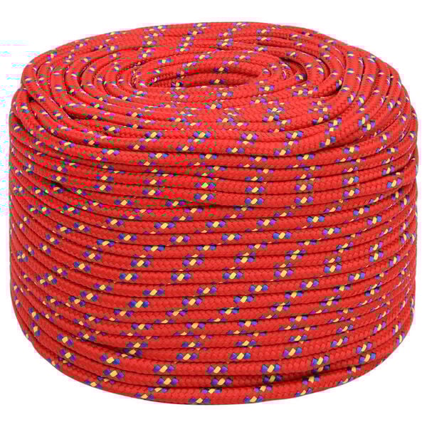 vidaXL Boat Rope Red 10 mm 500 m Polypropylene