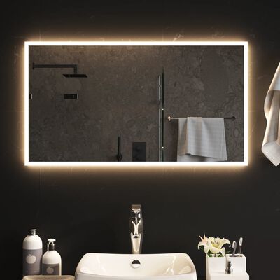vidaXL LED Bathroom Mirror 90x50 cm