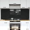 vidaXL Kitchen Backsplash 2 pcs Black 80 x 60 cm Tempered Glass