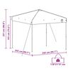 vidaXL Canopy Tent Manual Orange 243 x 243 x 251 cm Fabric