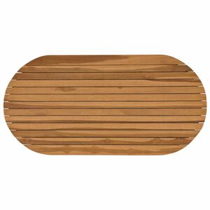 vidaXL Table Top 100 x 50 x 3.5 cm Oval Solid Teak Wood Natural