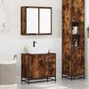 vidaXL 2 Piece Bathroom Furniture Set Smoked Oak Engineered Wood