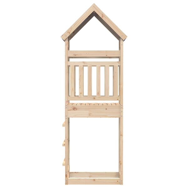 vidaXL Play Tower Brown 52.5 x 85 x 265 cm Solid Pine Wood